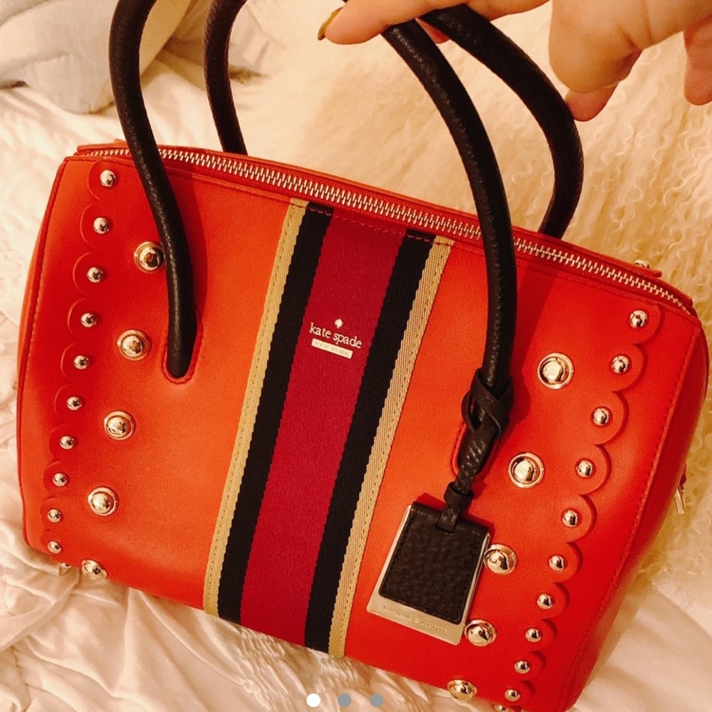 Kate Spade Madison Stewart studded satchel